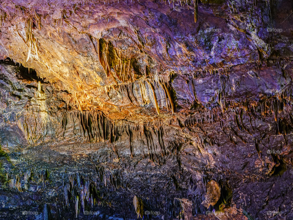 famous prometheus cave near Kutaisi with many stalactites and stalagmites, Georgia