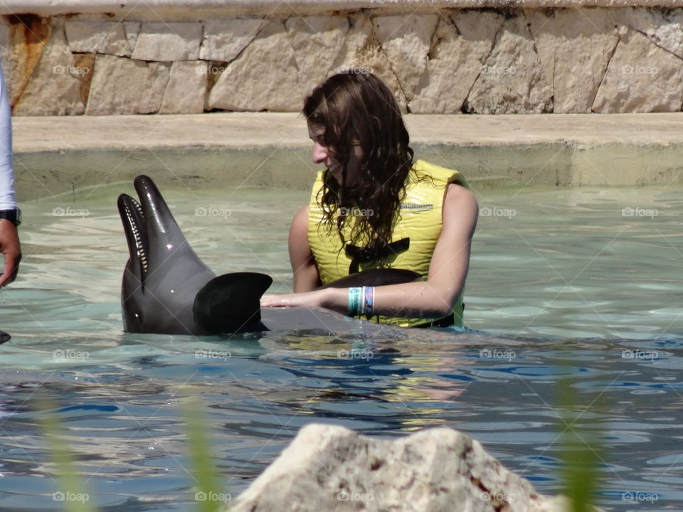 Playing with Dolphins in Mexico