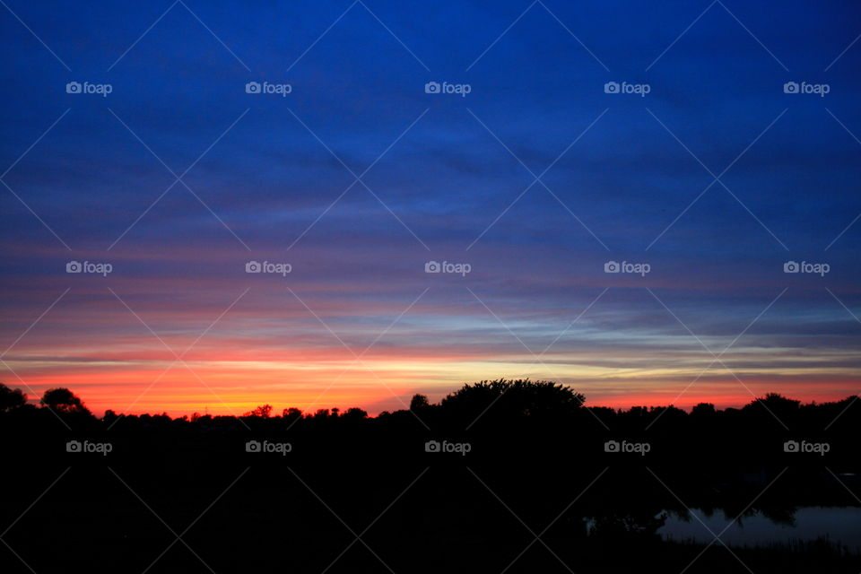 Dramatic sky at sunset