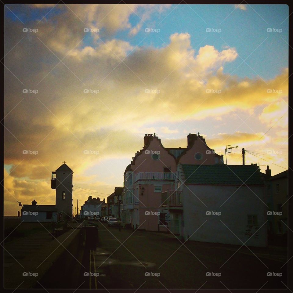 Aldeburgh winter sunset