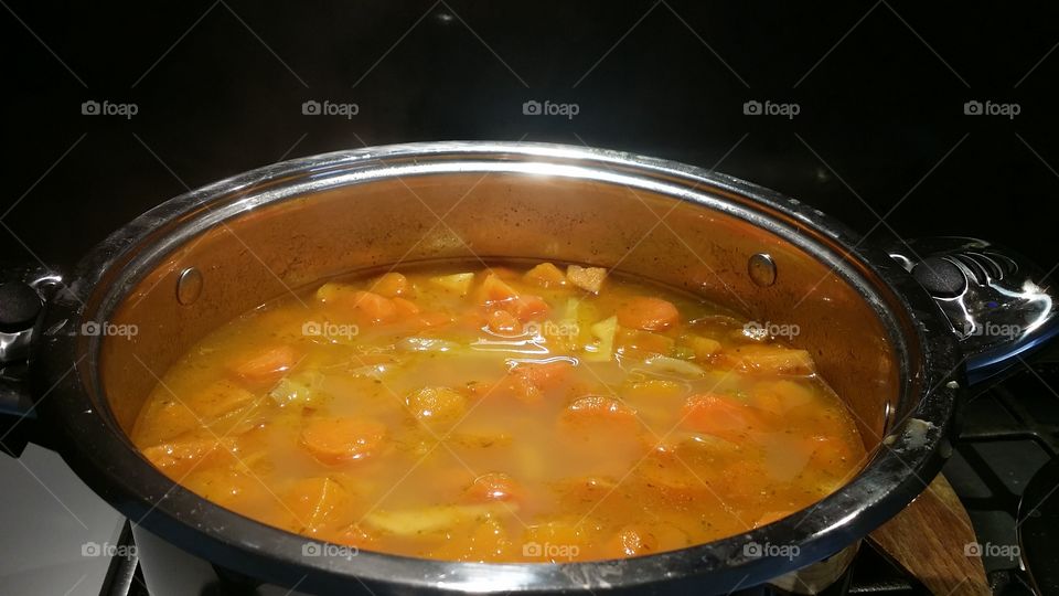 Hot homemade soup