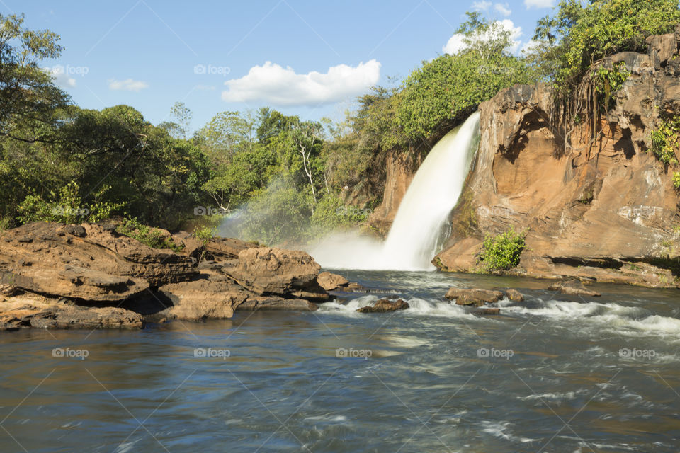 Prata waterfall in Chapada das Mesas Maranhao Brazil.