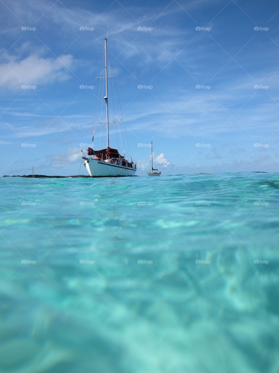 There's a whole Lotta water. The Blackbeard cruise the boat was called MorningStar this was shot just off the island