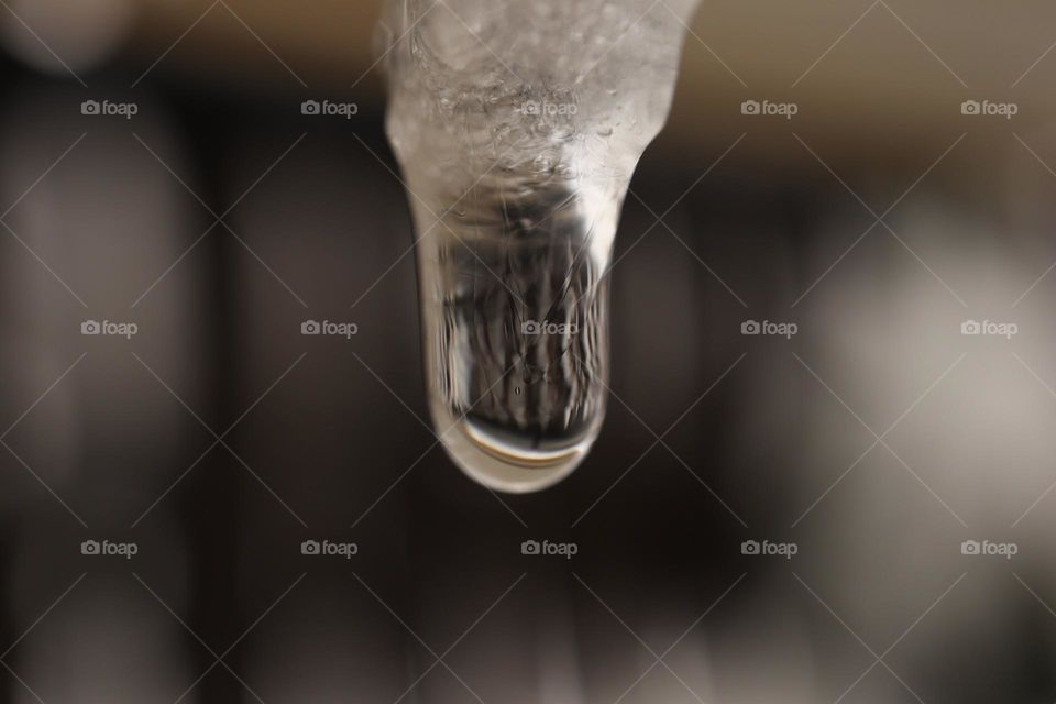 Frozen drop of water