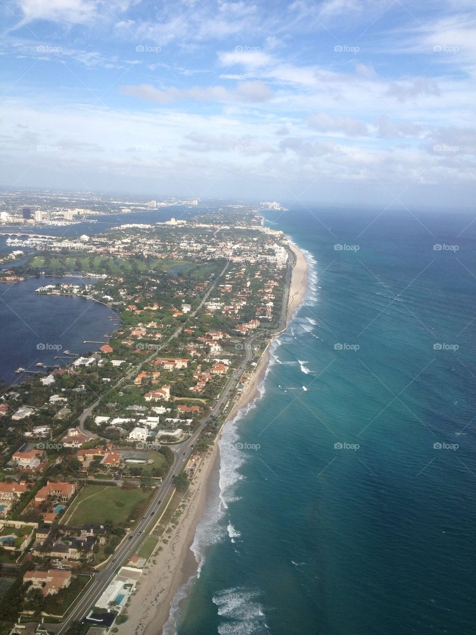 Aerial ocean view