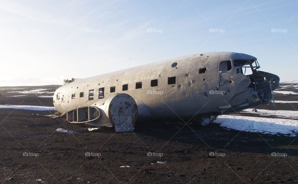 Aeroplane on the Beach Iceland 