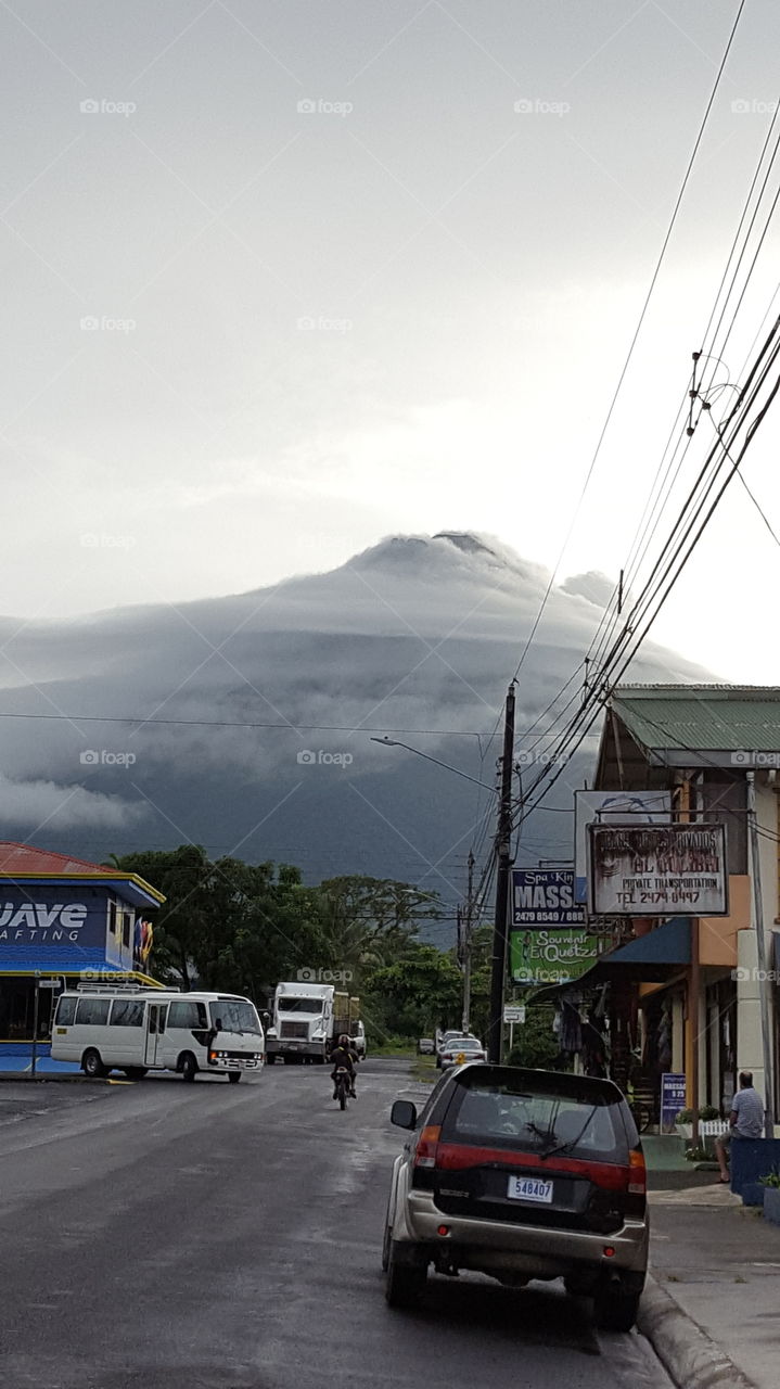 La Fortuna, Costa Rica. Arenal Volcano in the background.