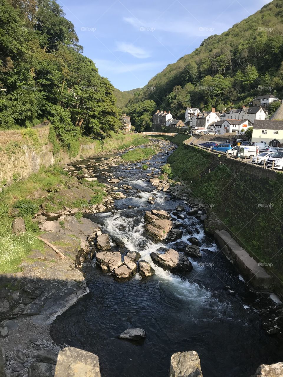 Lynmouth is a huge photo opportunity, but this photo ticks all your wishes, topped up with the sun popping in.