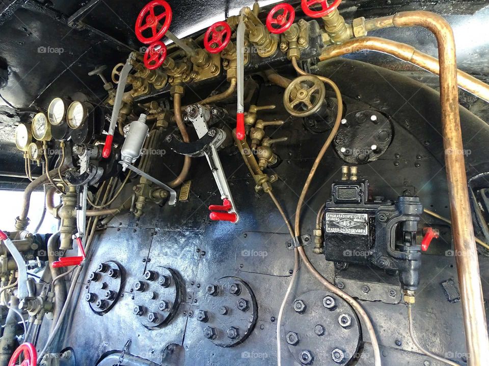 Controls of the locomotive