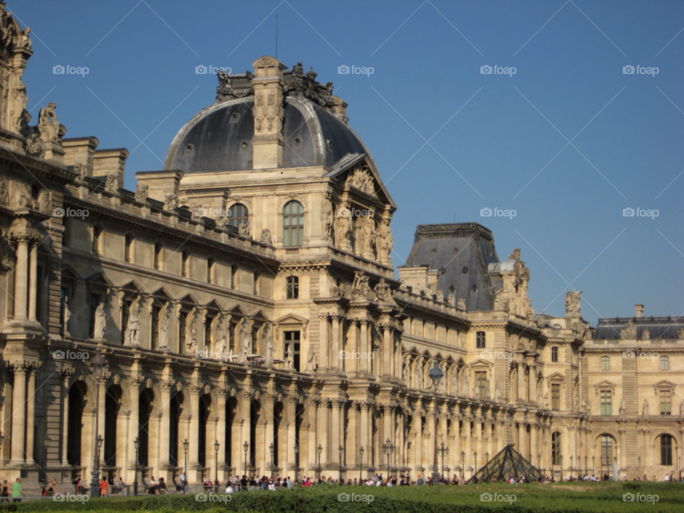 paris old building napoleon louvre museum by Click