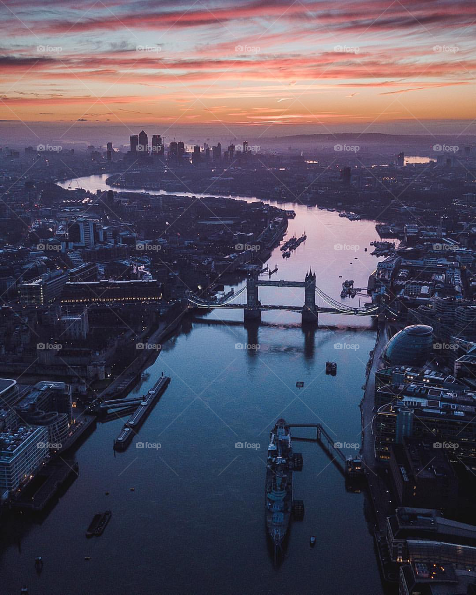 London City Centre Sunset Views 