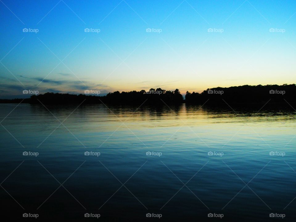 lake at dusk