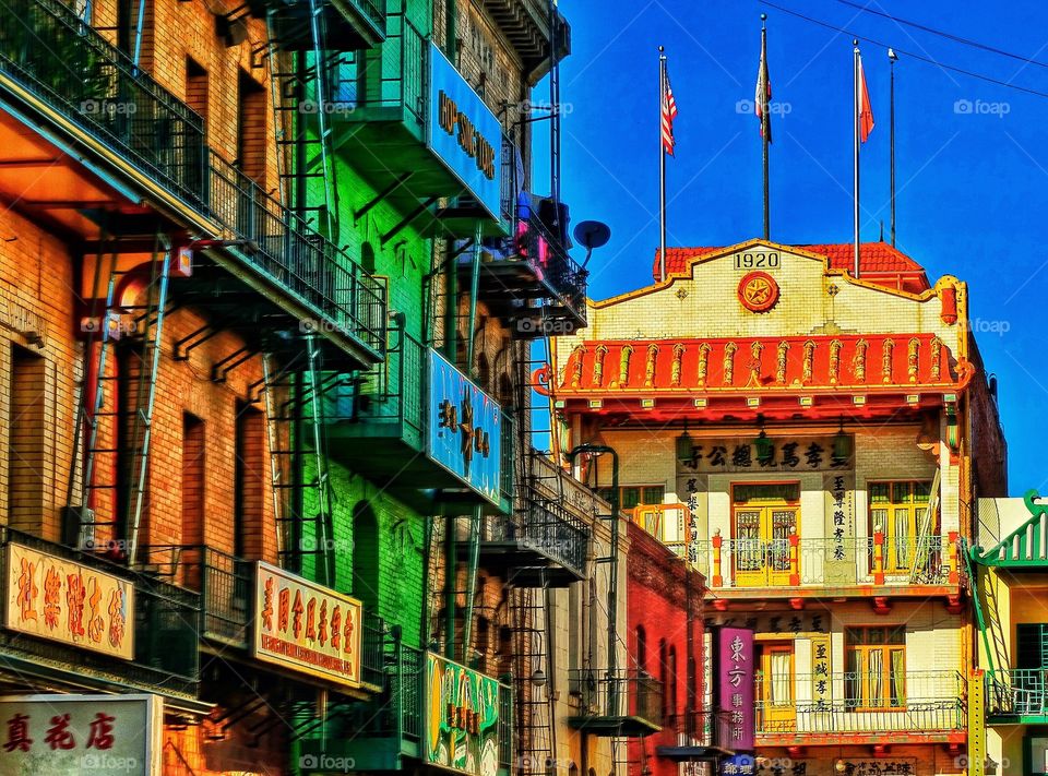 Colorful Architecture In San Francisco Chinatown