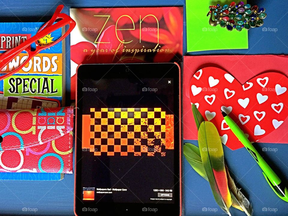 Desktop from above. Desktop from above