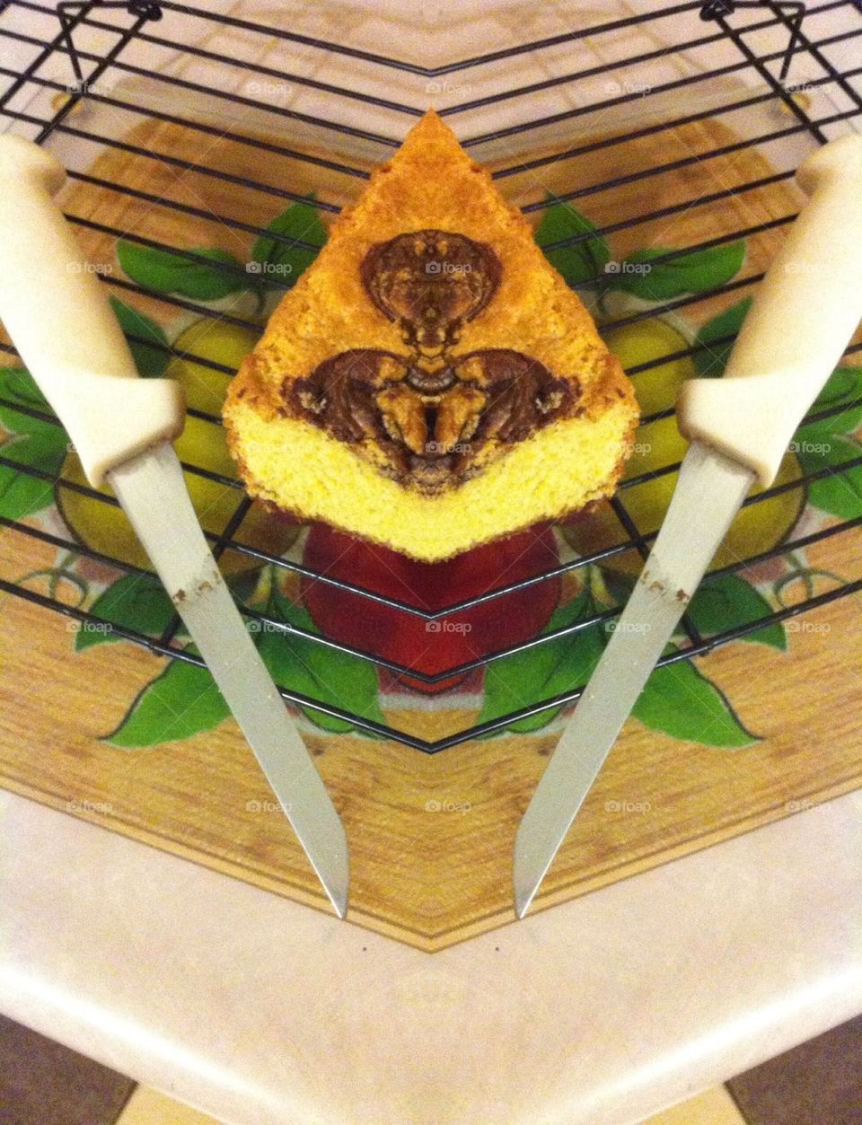 Cornbread with nutella  swirl