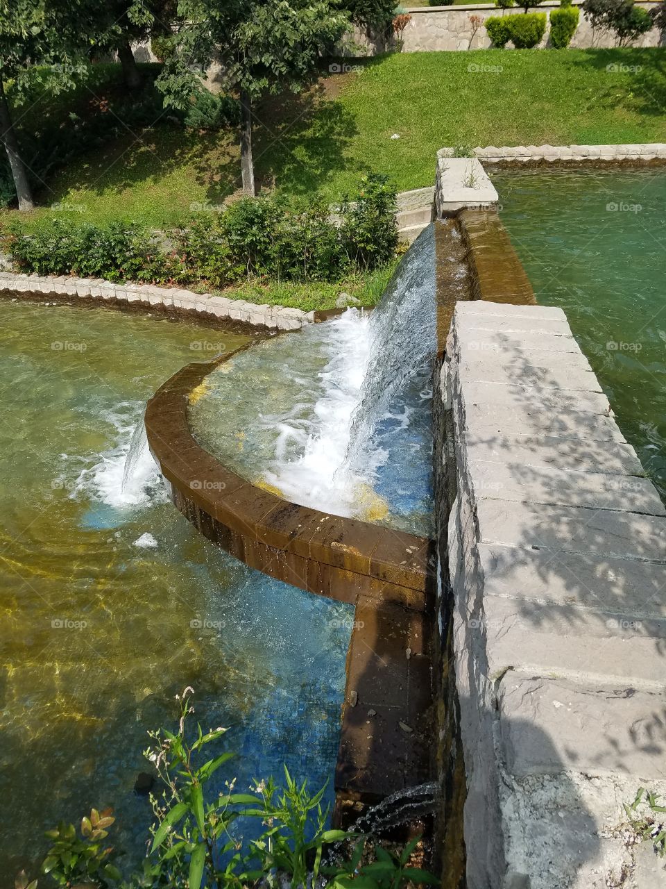 a waterfall in the dikman vadesi park in Ankara Turkey