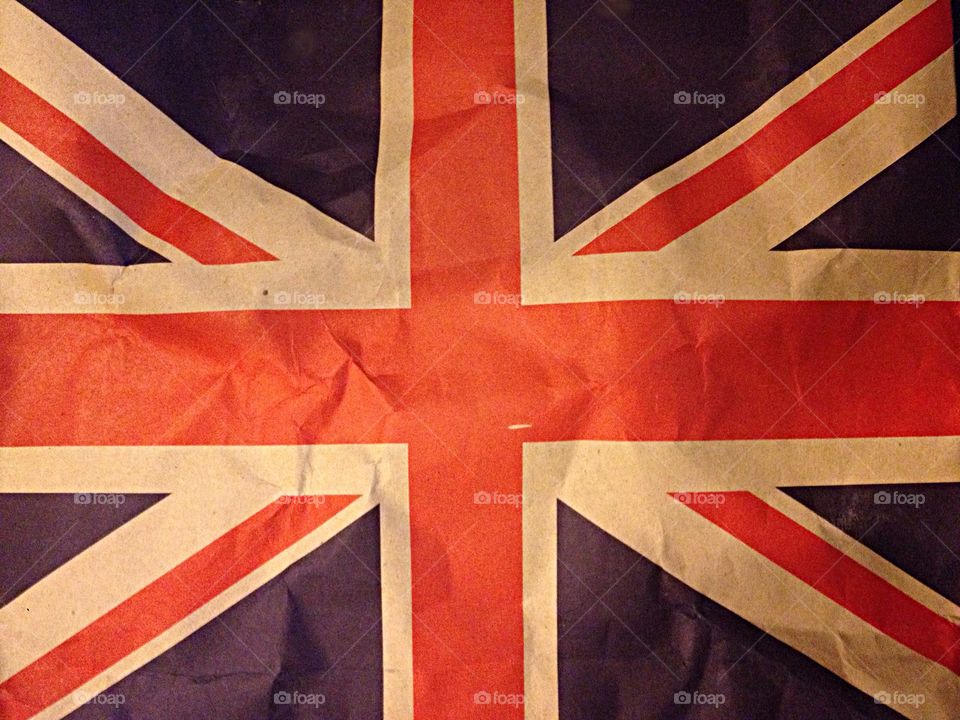 England flag. England flag on paper 