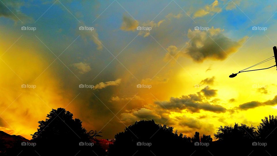sunset w clouds