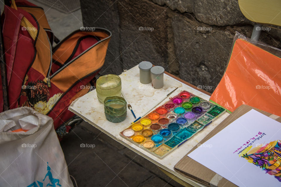 Water colors waiting to be transformed into something glorious 