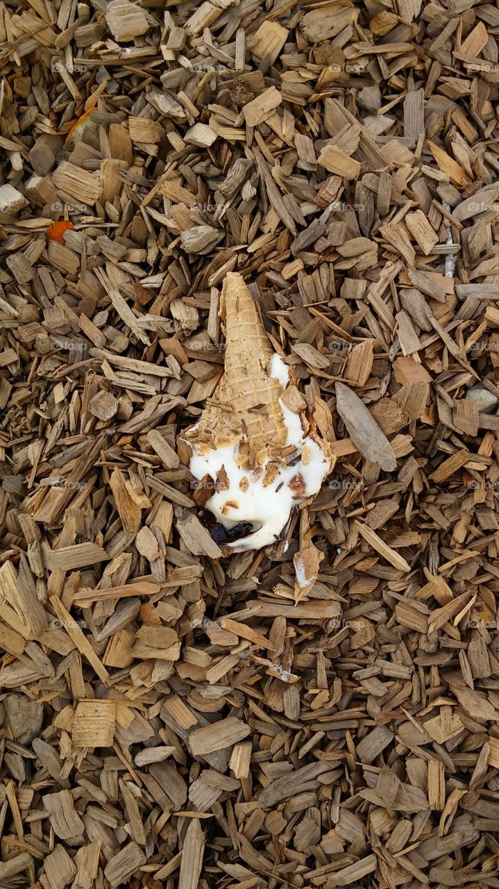 ice cream, playground mishap