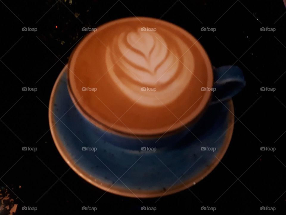 a cup of coffee late in the cafe