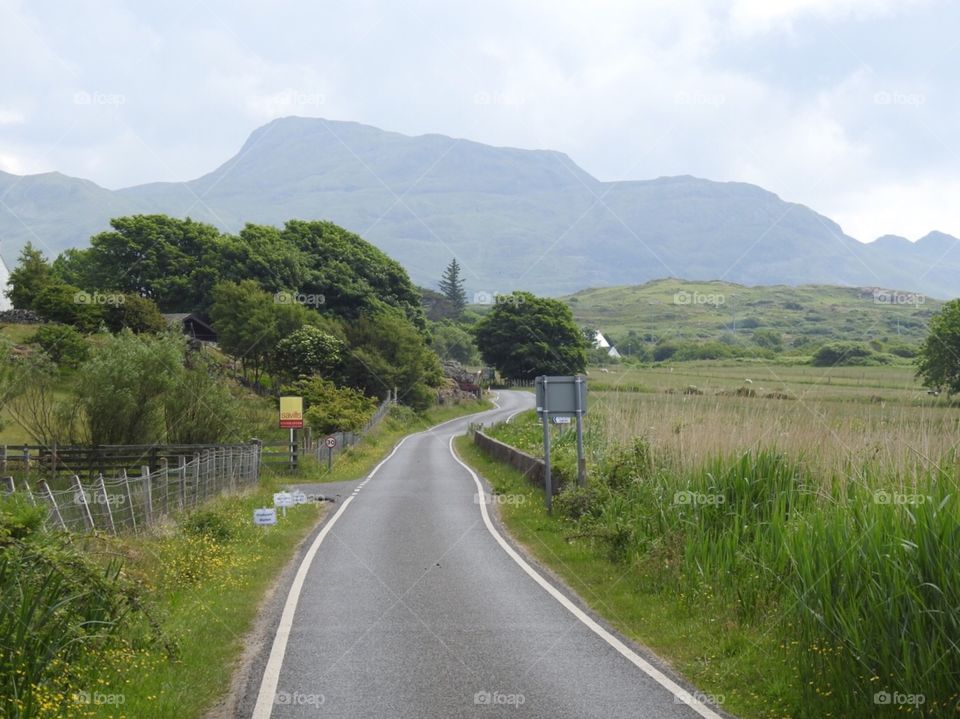 Homeward bound! Ben Hiant and the road home at Kilchoan in the West Highlands of Scotland
