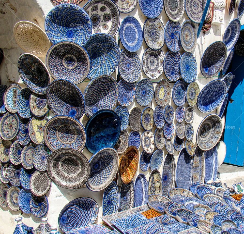 Plate in Sidi-bou-Said.