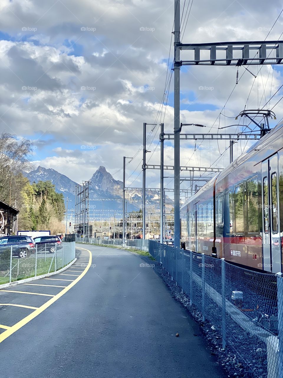 railway in Switzerland, train
