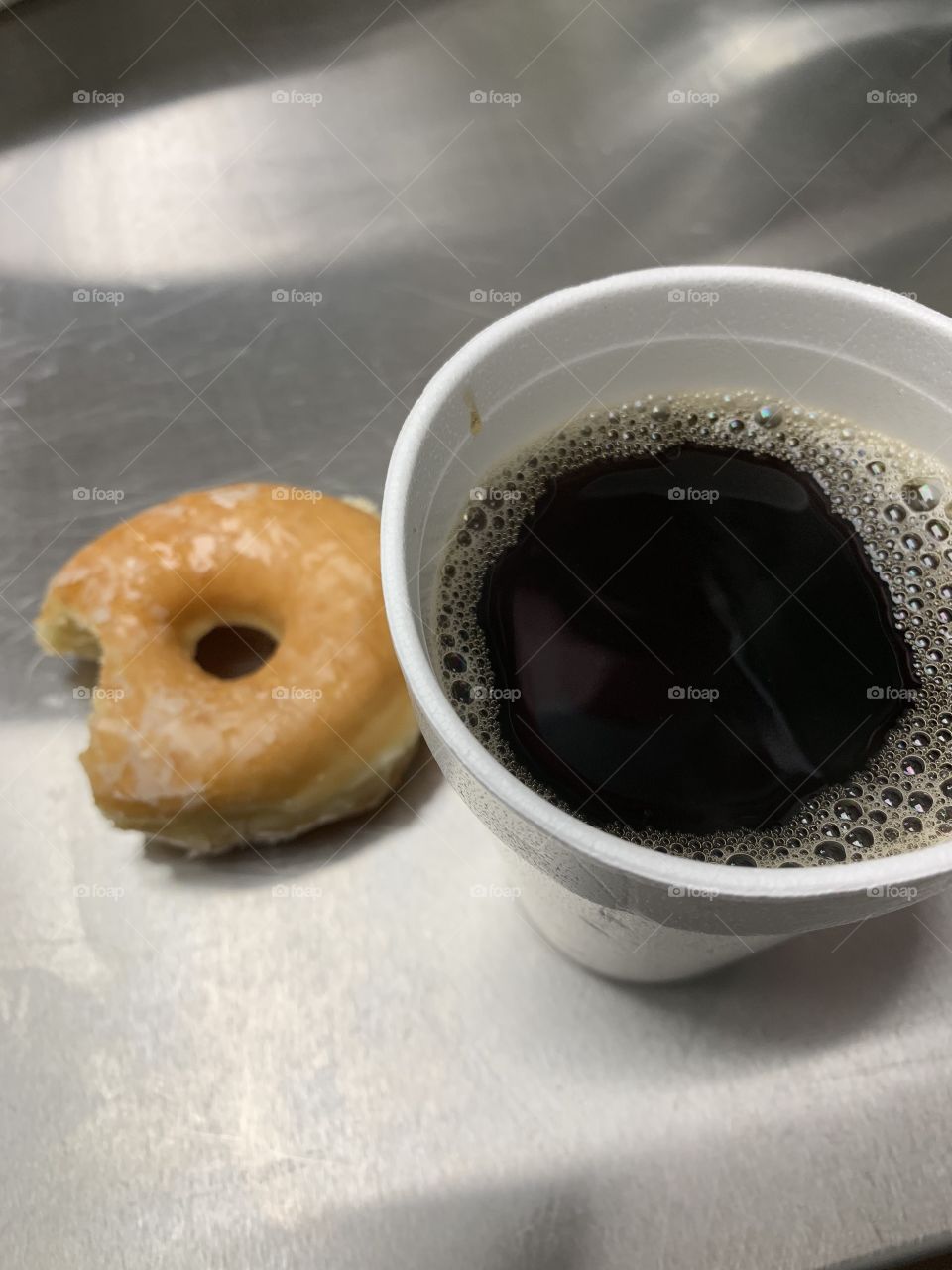 Coffee and doughnut 