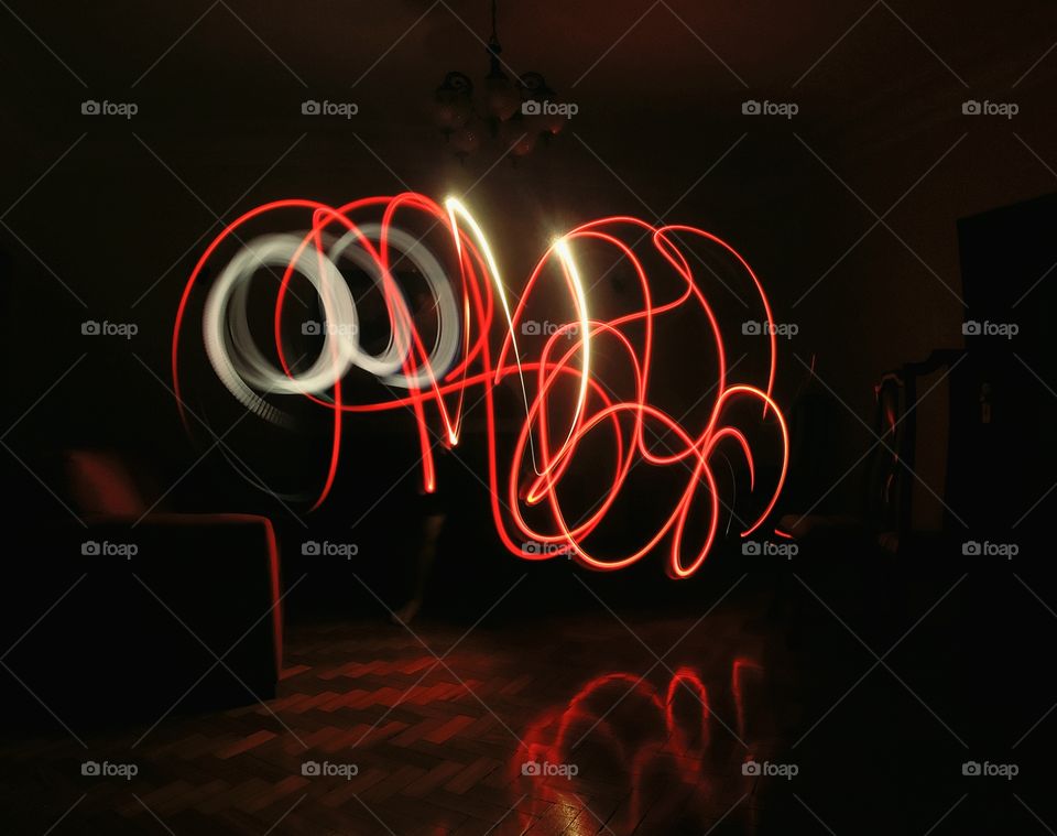 Light painting Red Strips