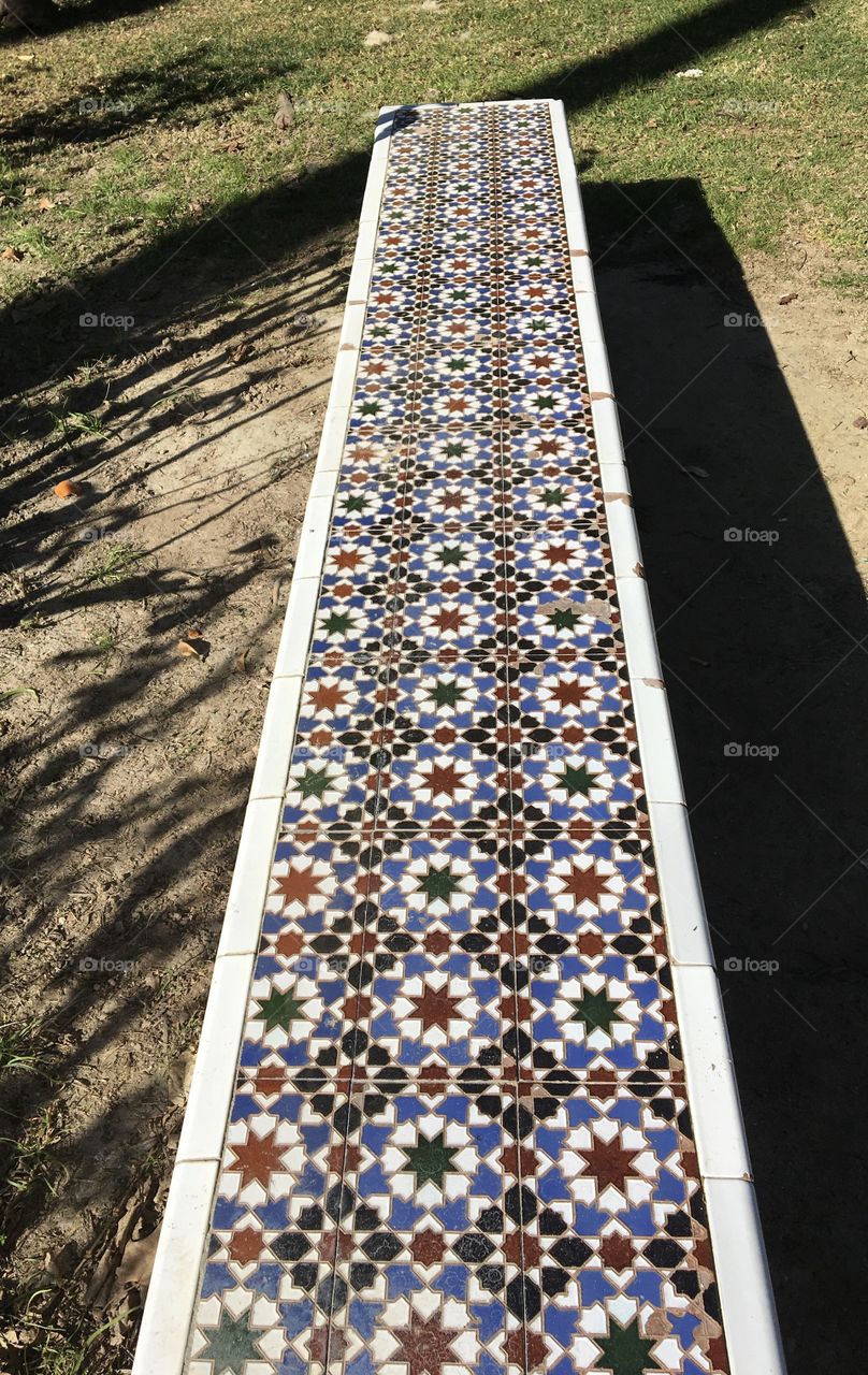 Mosaic in garden