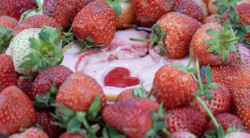 Strawberry cake for Valentine day gift