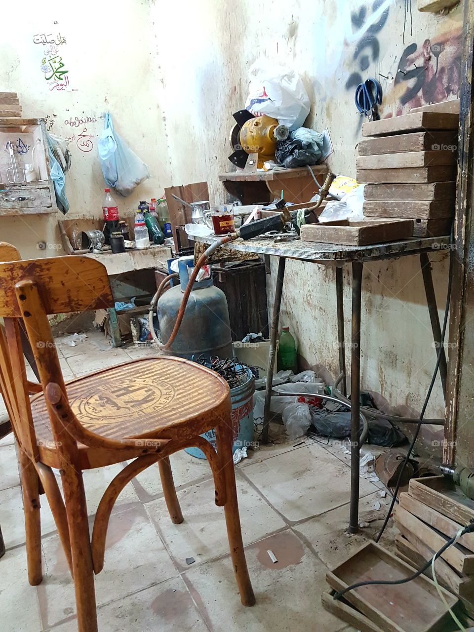 Old Workshop  - Chairs - Preparing - Optical Workshop - Table -  Sunglasses - Tables