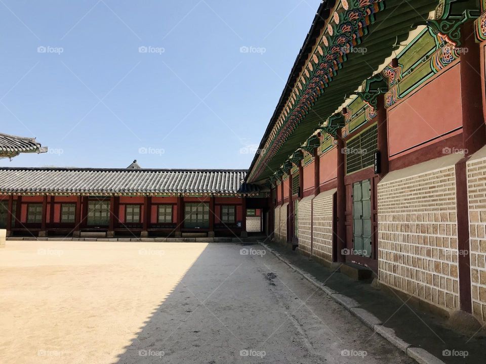 Traditional building structures of Gyeongbokgung.