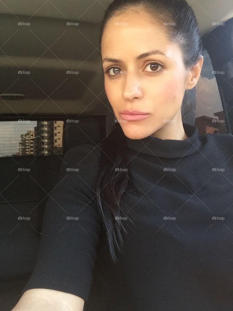 On my way to work. But first SELFIE 