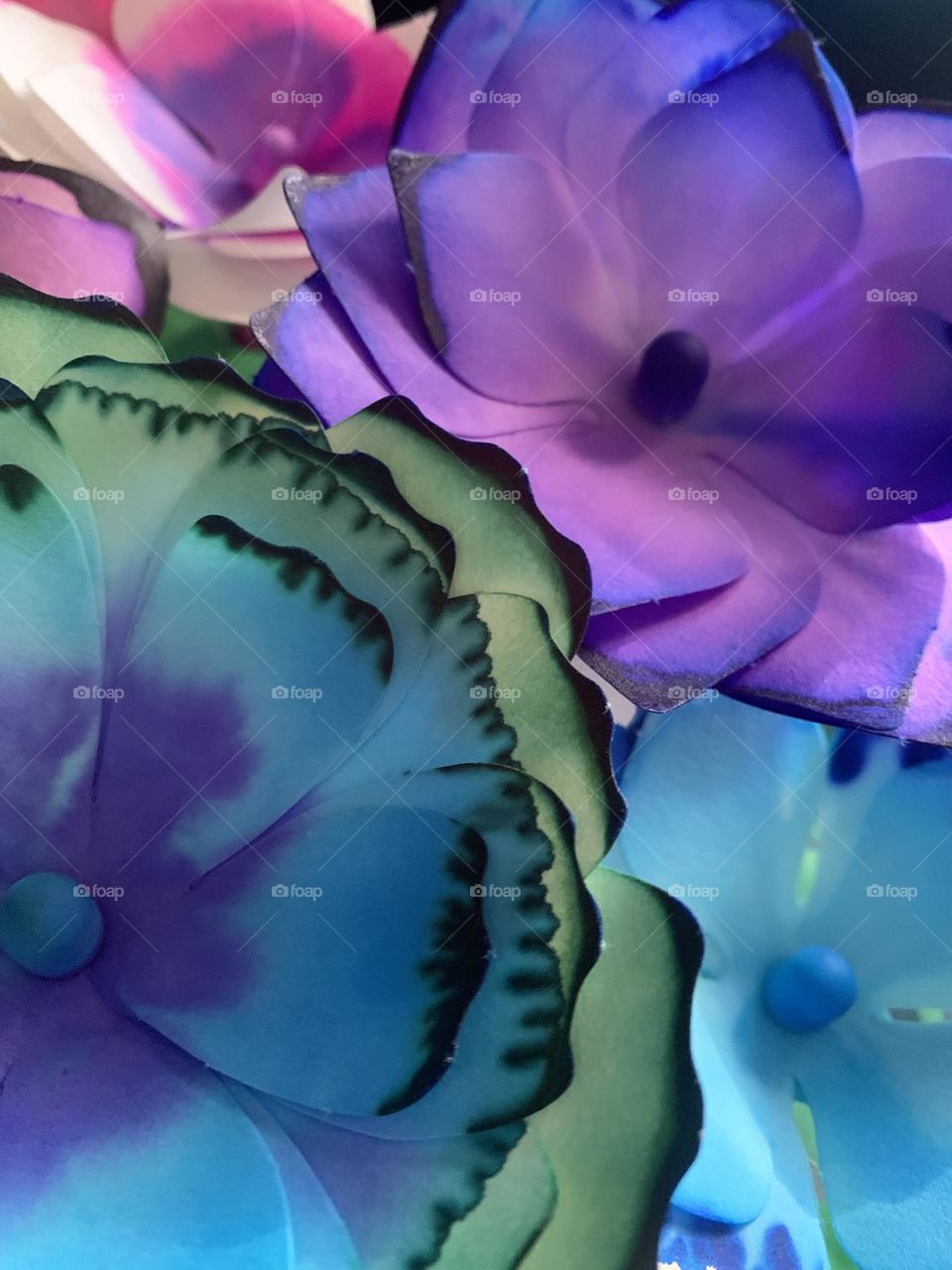 Beautiful coloured paper flower craft