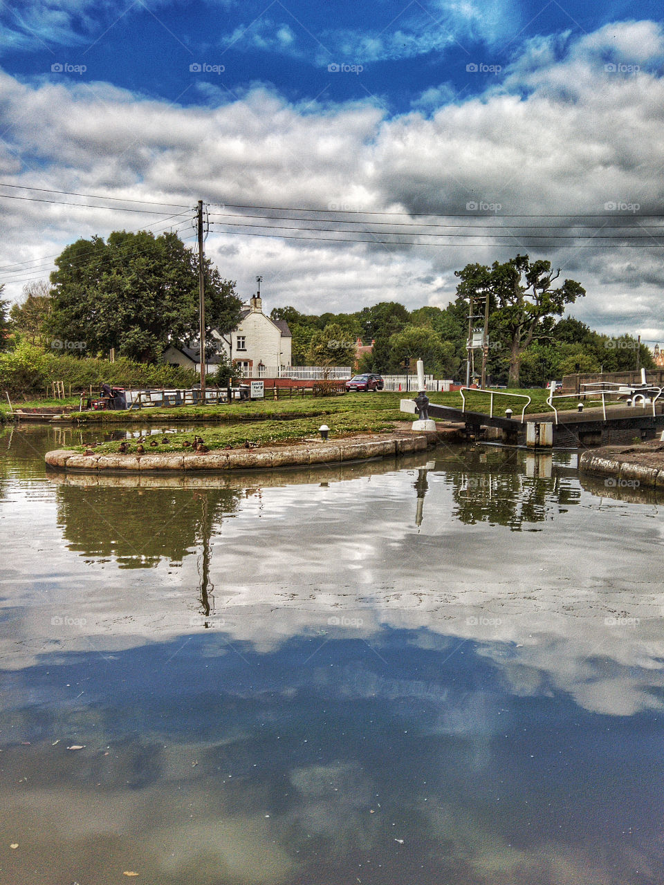 Water, No Person, River, Reflection, Tree