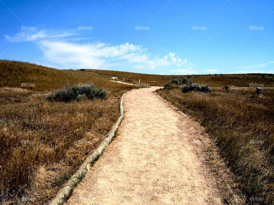 sky road dirt trail by refocusphoto