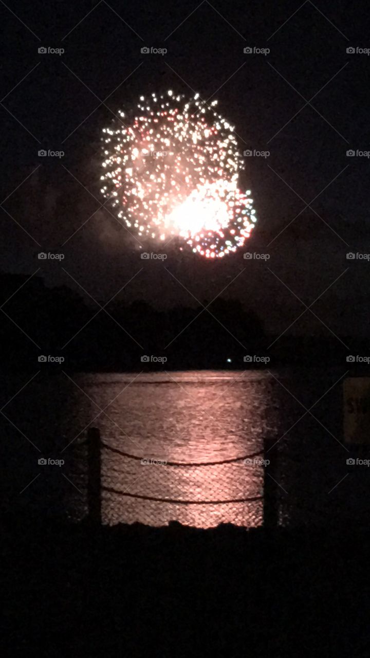 Fireworks at night 