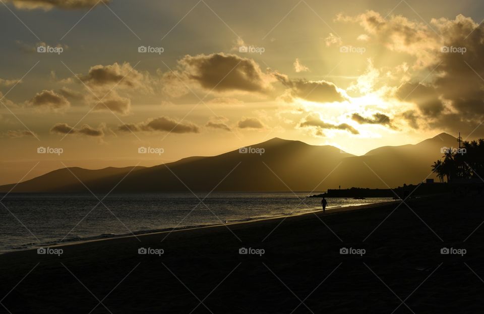 Sunset, Water, Beach, Dawn, Sea