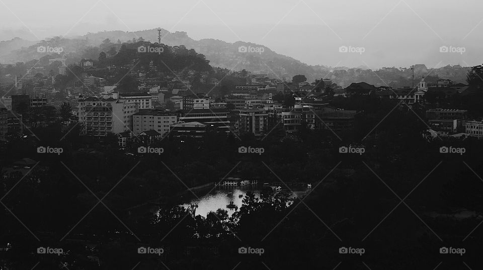 A park in the middle of the city.