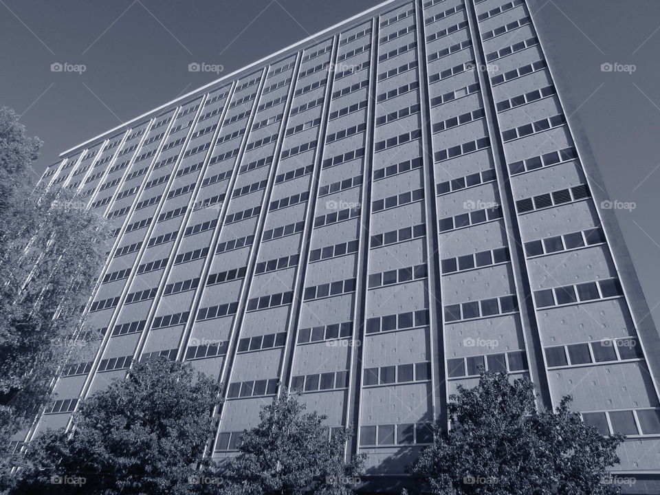 black and white architecture. taking pictures of an office building in downtown Sacramento