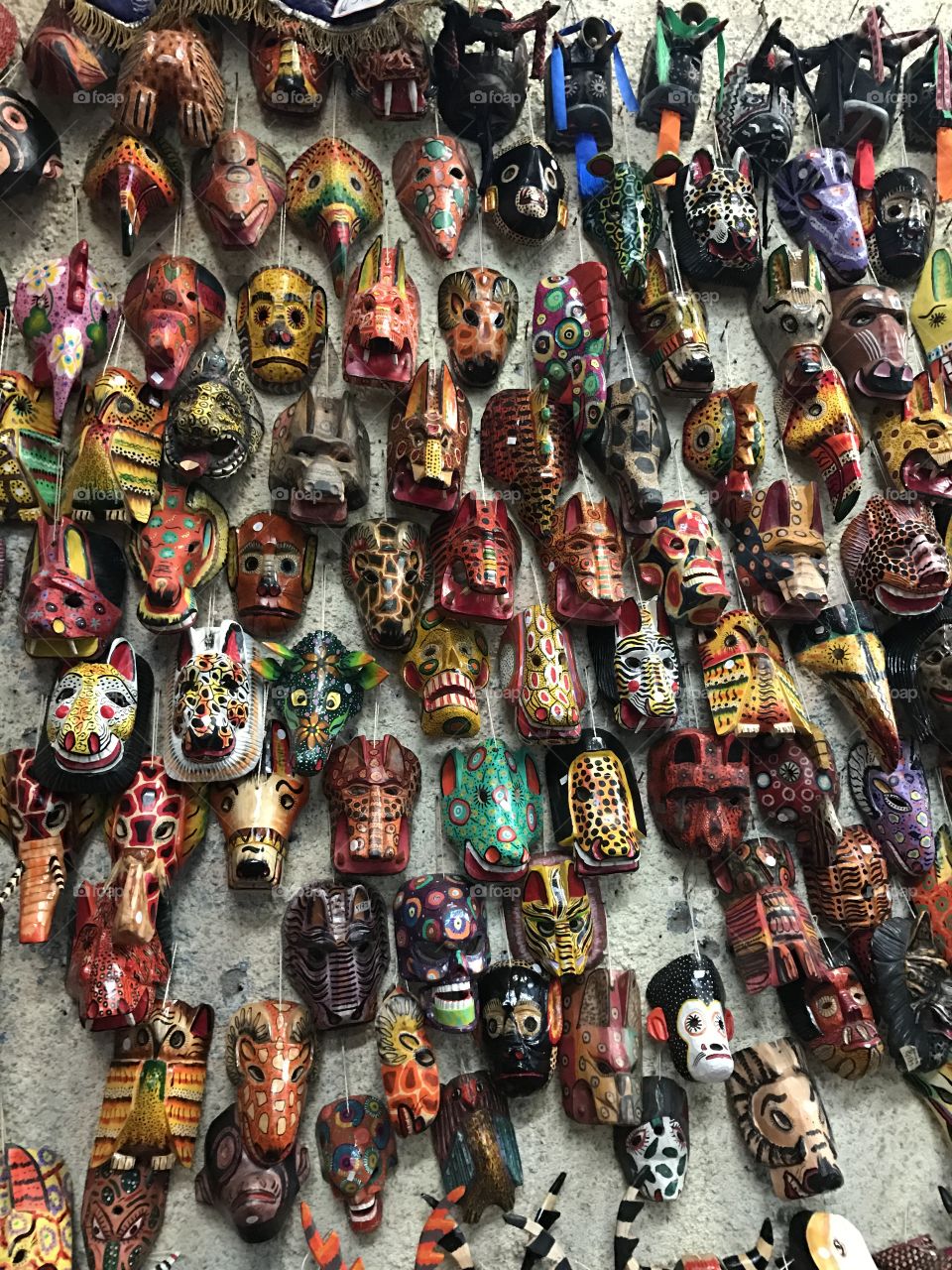 Mask market, guatemala, November 2016