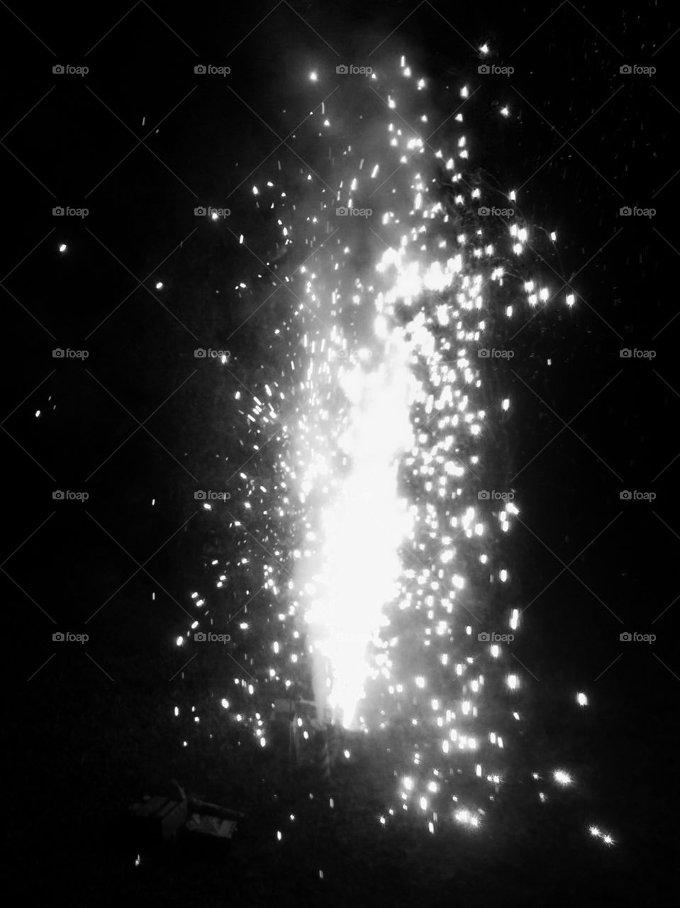 Black and White Fireworks