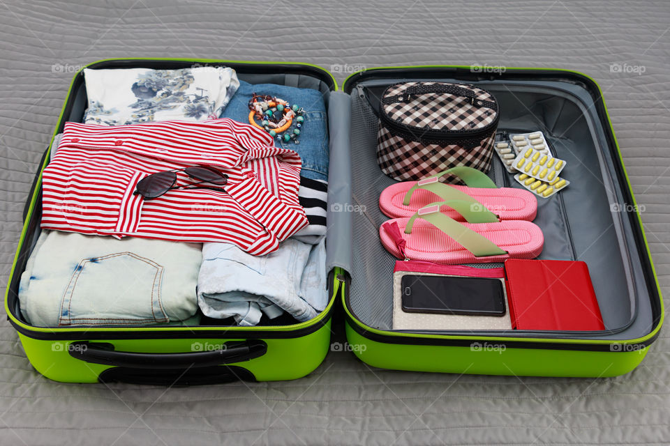 packing suitcase