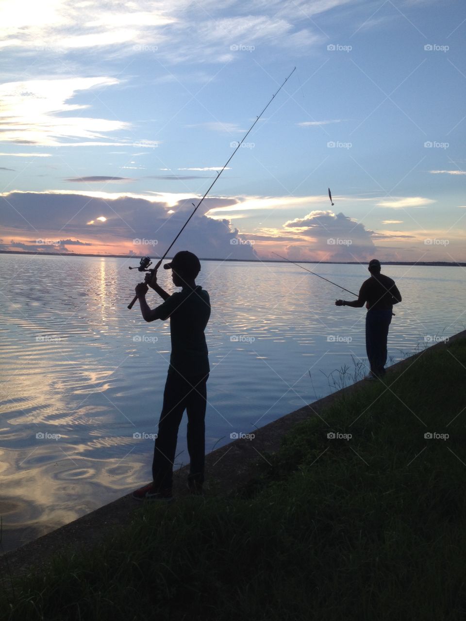 Fishing silhouette 