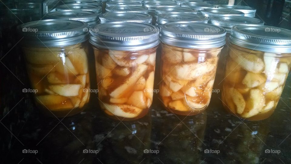 canned apples