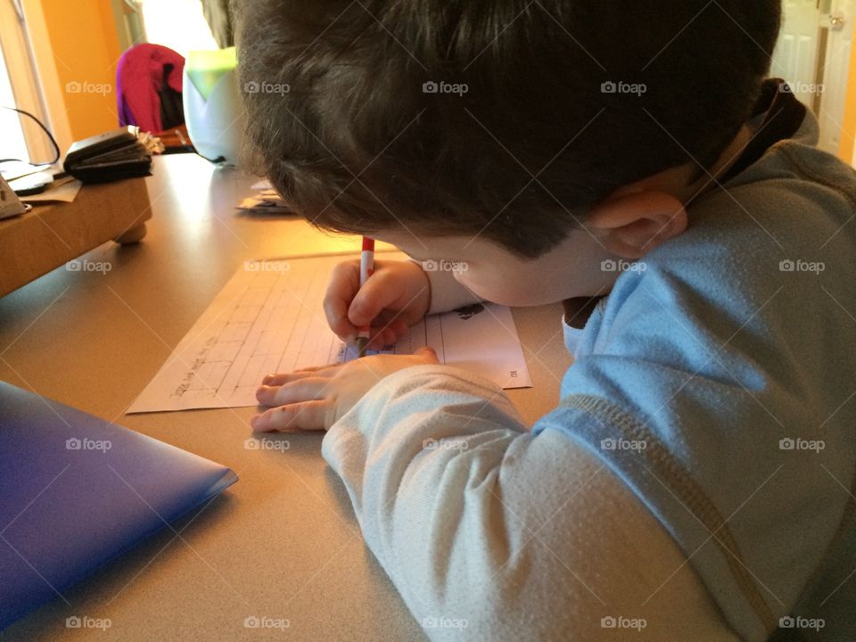 Child writing 