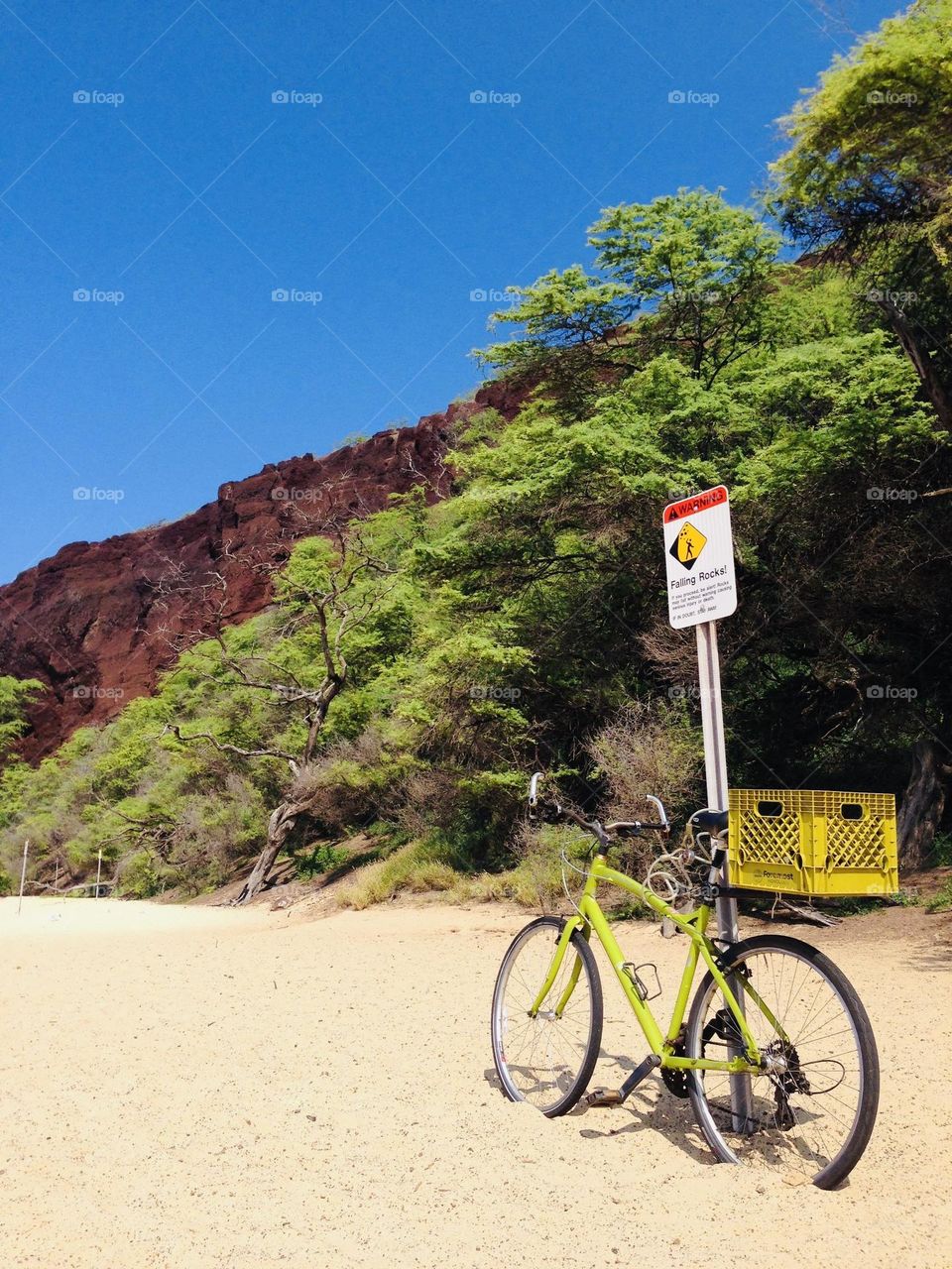 Only bicycle on the beach