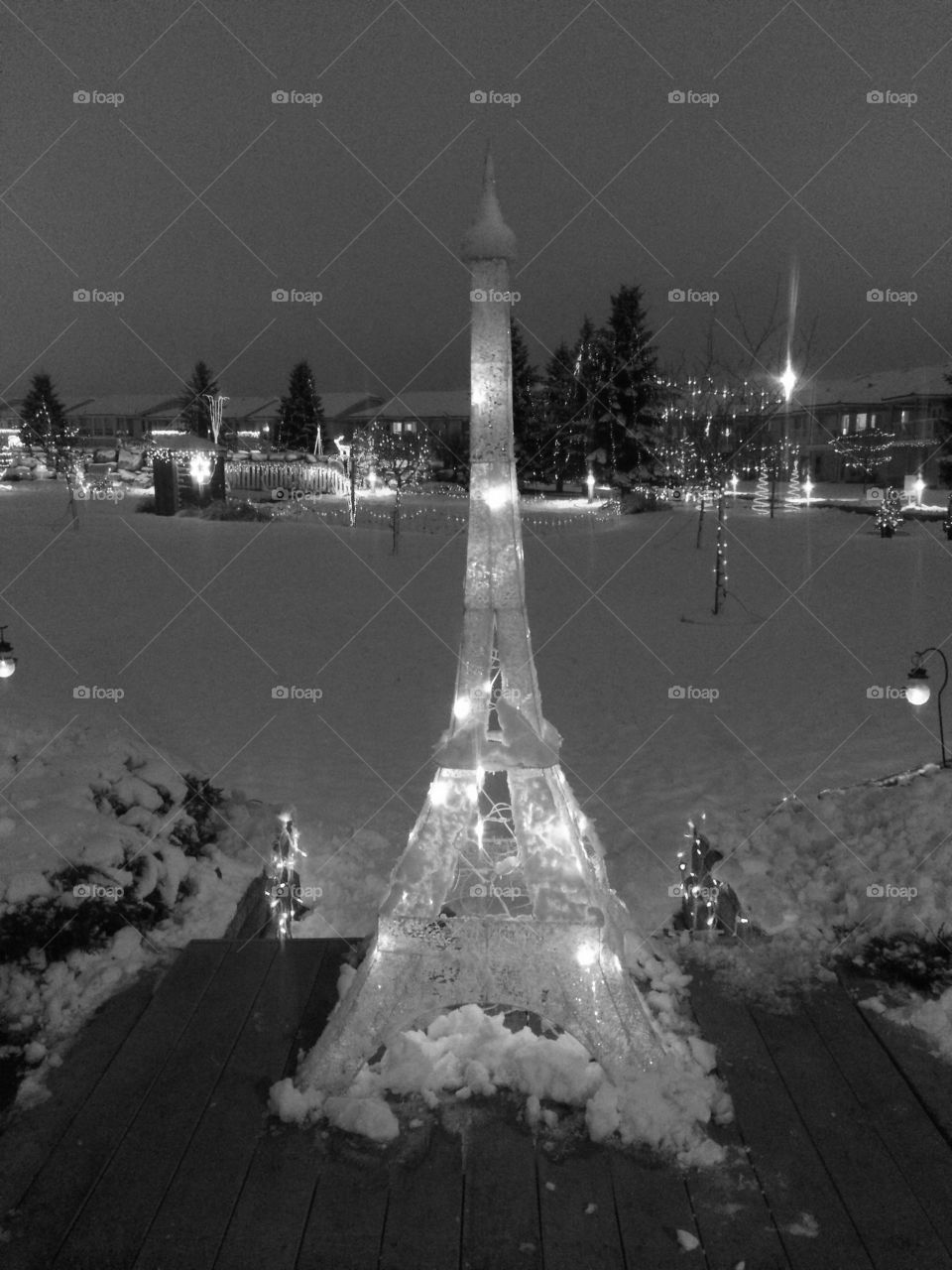 Evening holiday lights